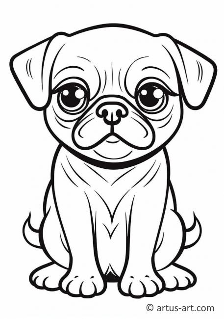 Pug köpek Boyama Sayfası